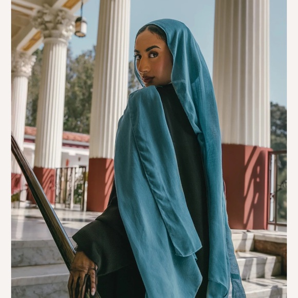 VELA Scarves - Meadow Teal - Standard Size - Picture 3 of 4